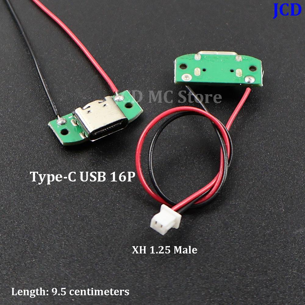 USB 3.1 Type-C Female Test Board Module with Cable XH1.25 XH2.54 PH2.0 USB-16P Power Adapter PCB Board Welding DIY Data Cable