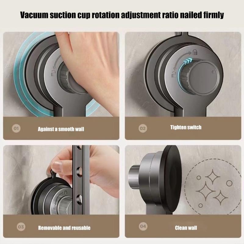 Secure Suction Cup Hanger Drying Rack Durable Aluminum Clothes Hanger For Balcony Or Bathroom Without Damaging Walls