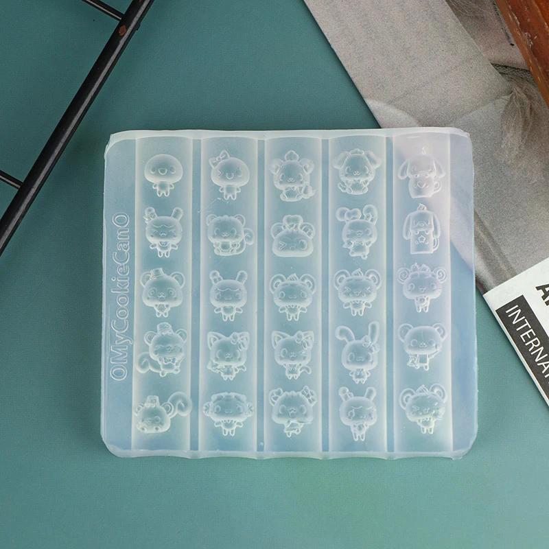Nail Art Molds 3D Relief Silicone Cartoon Animal Rabbit Cat Dog Design Diy Nail Art Decorations Transparent Manicure Template