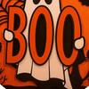 Wooden Pendant Sign Wooden Pink Ghost BOO Door Decor Fall