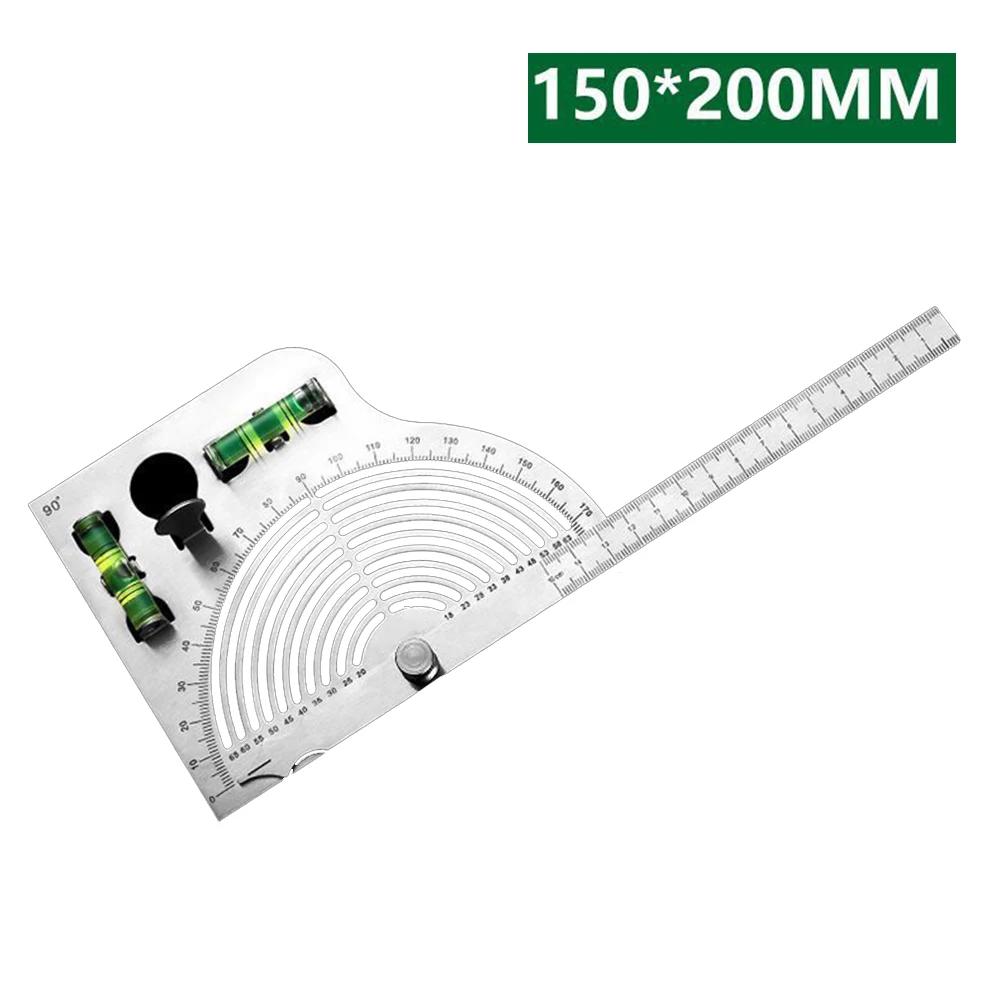 Angle Ruler Protractor Measuring Tools Woodworking Multi-Function Angle Gauge Stainless Steel Industrial Dividing Rule