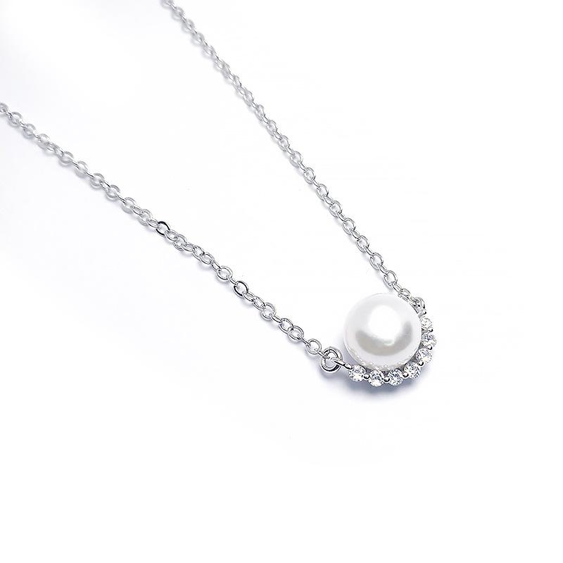 Smiling Angel Nanyang Fresh Style Pearl Necklace - Round Smile Face Christmas Gift Choker