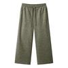 Men's Sport Sweatpants With Drawstring Elastic Waist, Retro , Loose Wide-leg Pants With Pockets