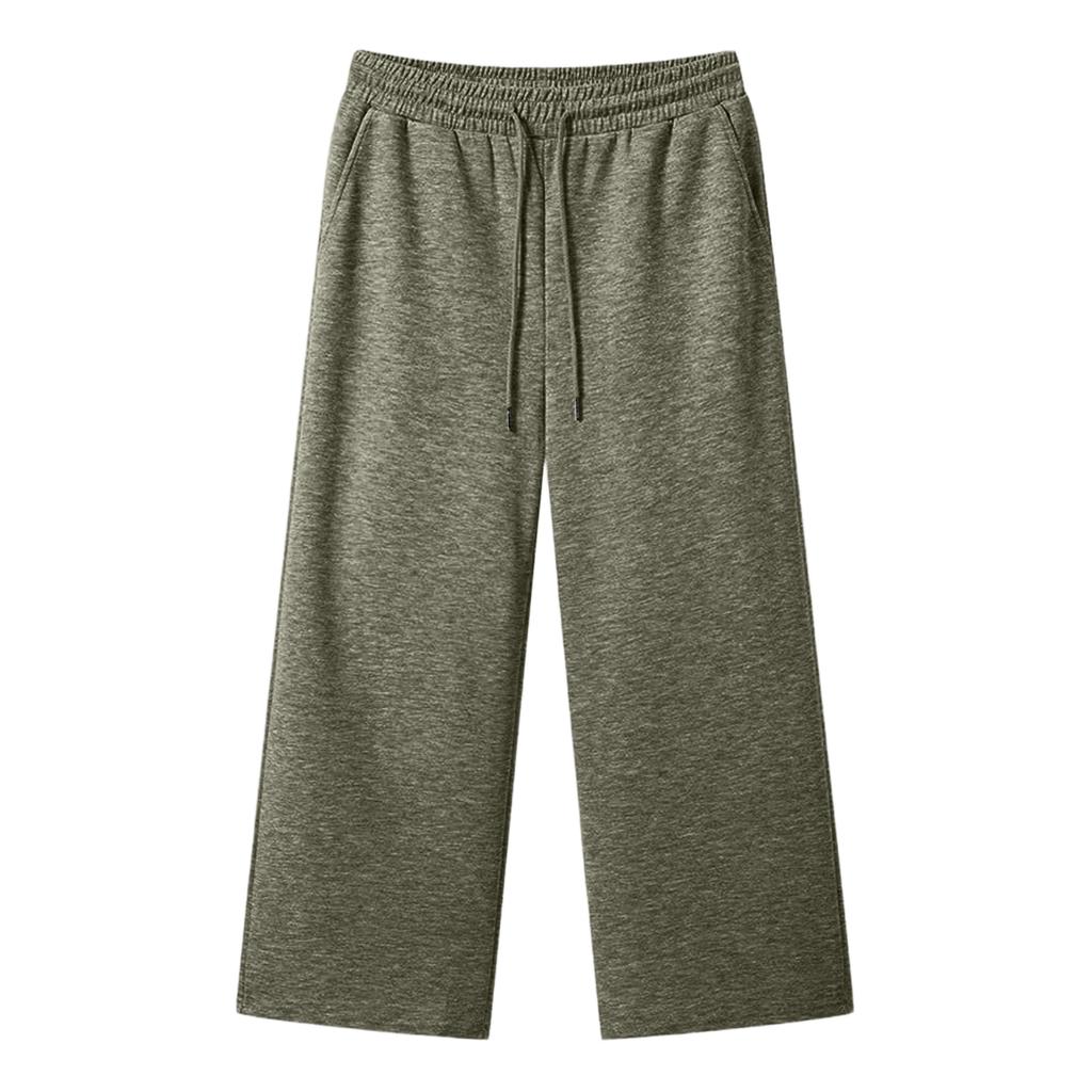 Men's Sport Sweatpants With Drawstring Elastic Waist, Retro , Loose Wide-leg Pants With Pockets