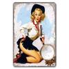 Vintage Metal Sexy Girl Pin Up Girls Plaque Tin Signs Cola Beer Airplane Metal Poster Retro for Bar Pub Club Home Wall Art Decor