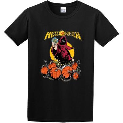 Yingna Helloween Band Halloween Unisex 100% Cotton Short-Sleeve T-Shirts Black