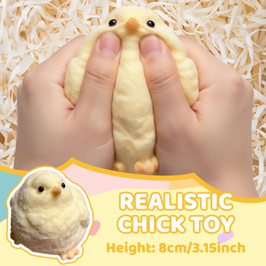 Realistic Chick Toy - Cute Silicone Animal Slow- Stress Relief For Kids & Adults