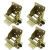 4PCS Folding Bracket Iron Folding Lock Extension Table Chair Bed Leg Foldable Support Brackets Hinge Self Lock Hinges