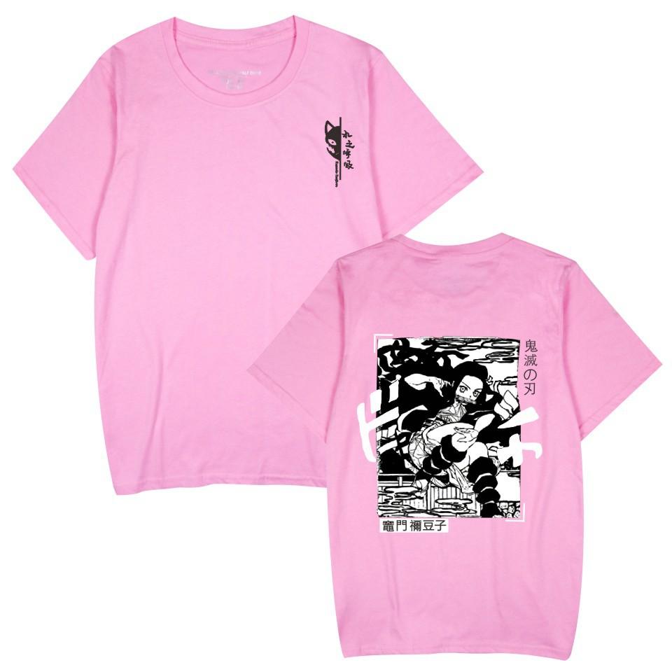 Japan Demon Slayer anime-themed short-sleeved T-shirts for men and women summer printed T-shirts 0038