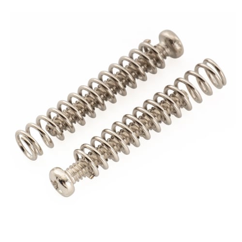 Musiclily Ultra UNC#3-48 X 0.78" (2.5x20mm) Humbucker Pickup Screw and Spring Set, Stainless Steel, Nickel, for Fender USA MIM Electric Guitars (Set O