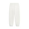 Li Ning Loose Fit Cuffed Mid Waist Casual Pants Women Bottoms Off-White AKLU324-4