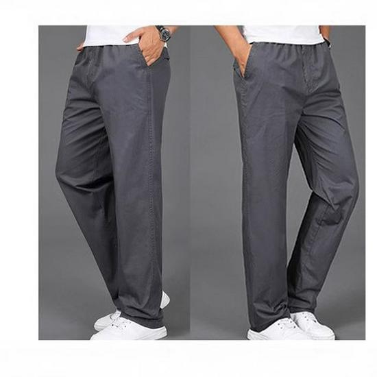 Herren Elastischer Bund Lockere Cargohose - Übergröße, Leichtgewicht, Frühling/Herbst Stil