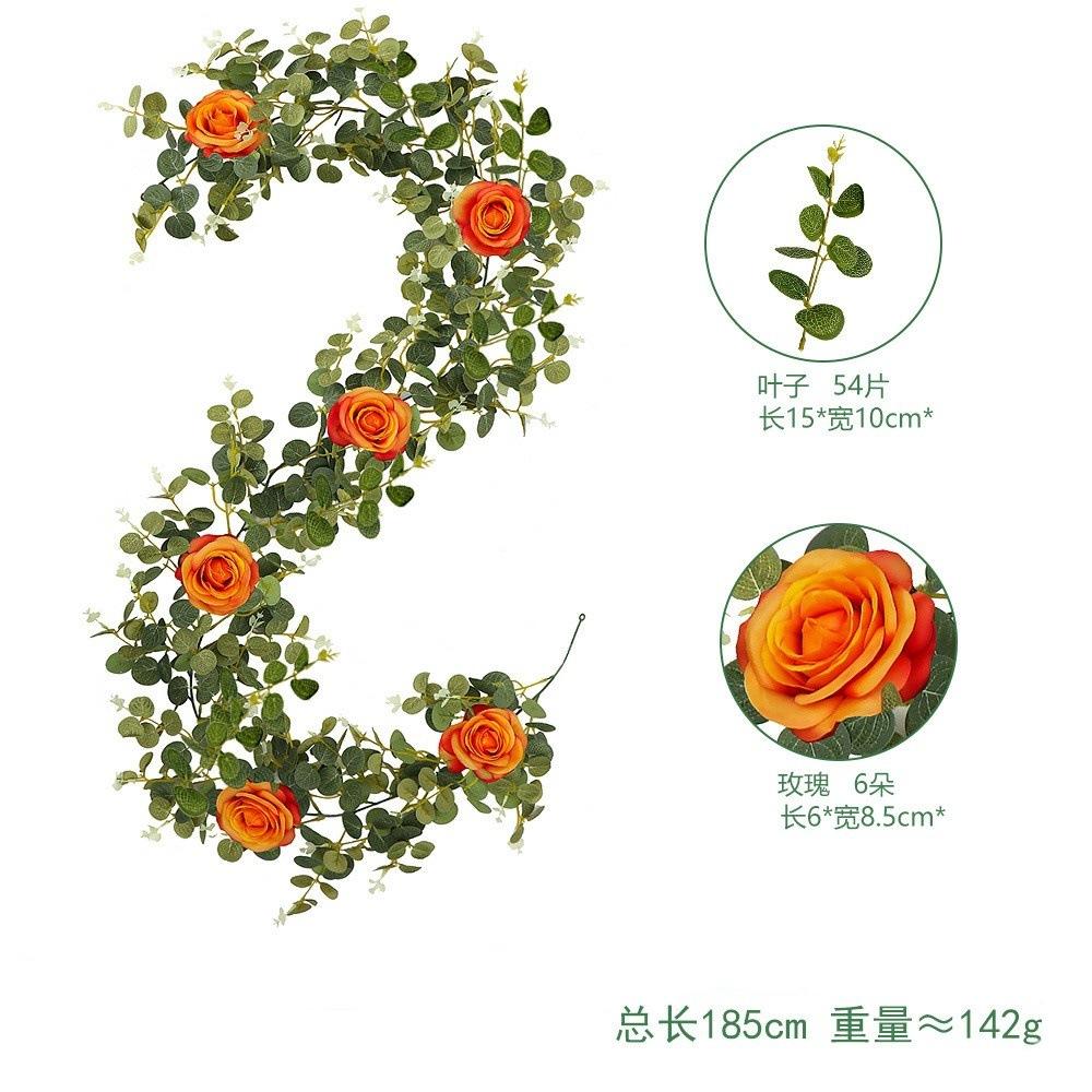 1.85M Eucalyptus Leaves Rattan Party Wedding Money Leaves Rose Rattan Ins