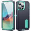 Premium Rugged 3in1 Armor Bracket Case for IPhone 17 Air 16 15 14 Plus 13 12 Pro Max Military Grade Shockproof TPU Protect Cover