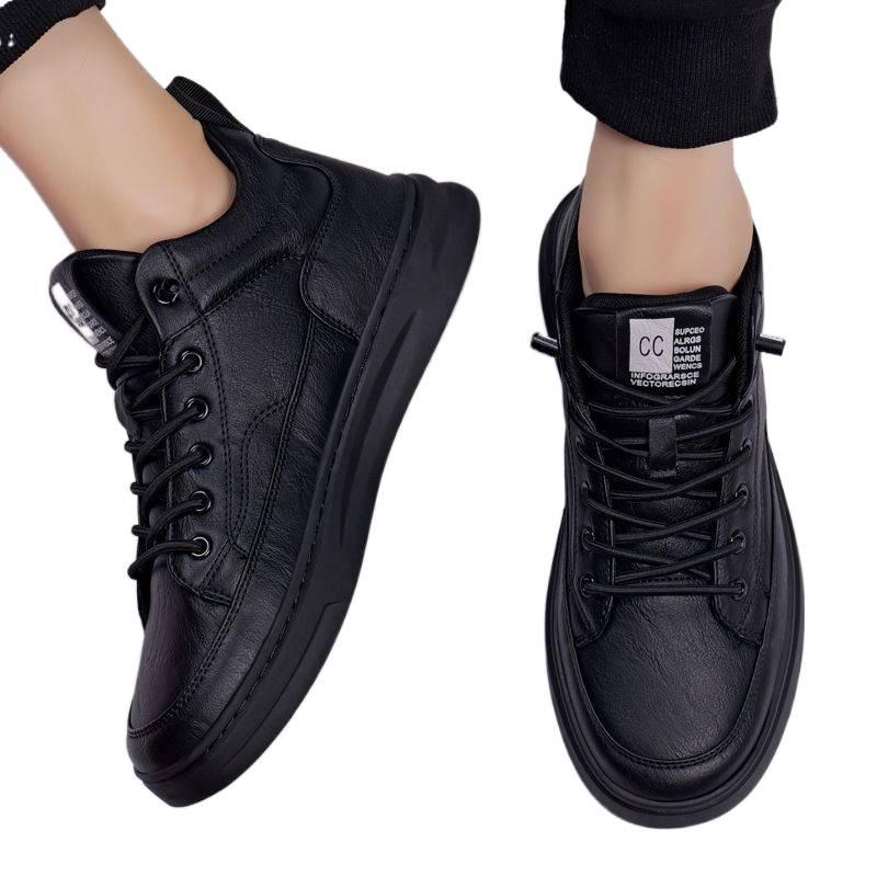 Herren Schwarze Weiche Sohle Rutschfeste Skate Sneakers - Vielseitige, Atmungsaktive Freizeitschuhe für Herbst/Winter 2025.