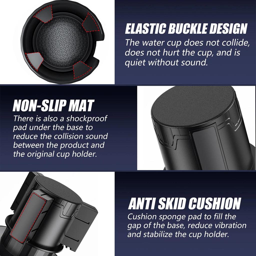 Car Cup Holder Expander Adjustable Base Beverage Bottle Holder Anti-slip Auto Drink Rack Stand for Auto Caravan Camper Cup Holders 5