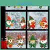 Santa Claus Pvc Static Cling Stickers Set For Christmas Party Decor