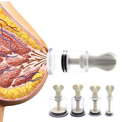 Nipple Corrector Set 2PCS: Painless Gentle Pull for Inverted Flat Nipples - Breastfeeding Helper with Discreet Design for Easy Concealment Under