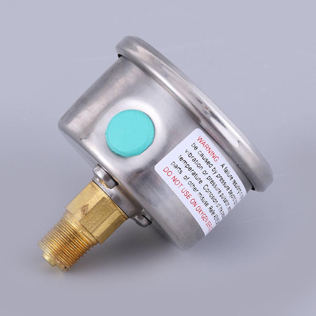 2" Size Liquid Filled Pool Filter Pressure Gauge Steel for Case 0-6000/ 0-40MPa 10mm Back Mount