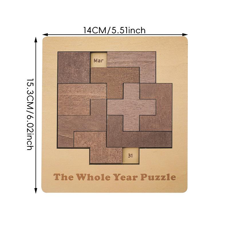 1 stk permanent puslespillutfordringskalender puslespill geometriske hjernetrimmere treleker kreativ moro