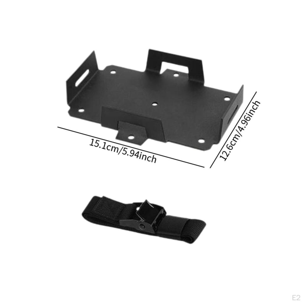 12V 6AH-15AH 6V 7AH-12AH Battery Tray with Fixed Webbing Strap 5.9x5inch Accessory Metal for Boats