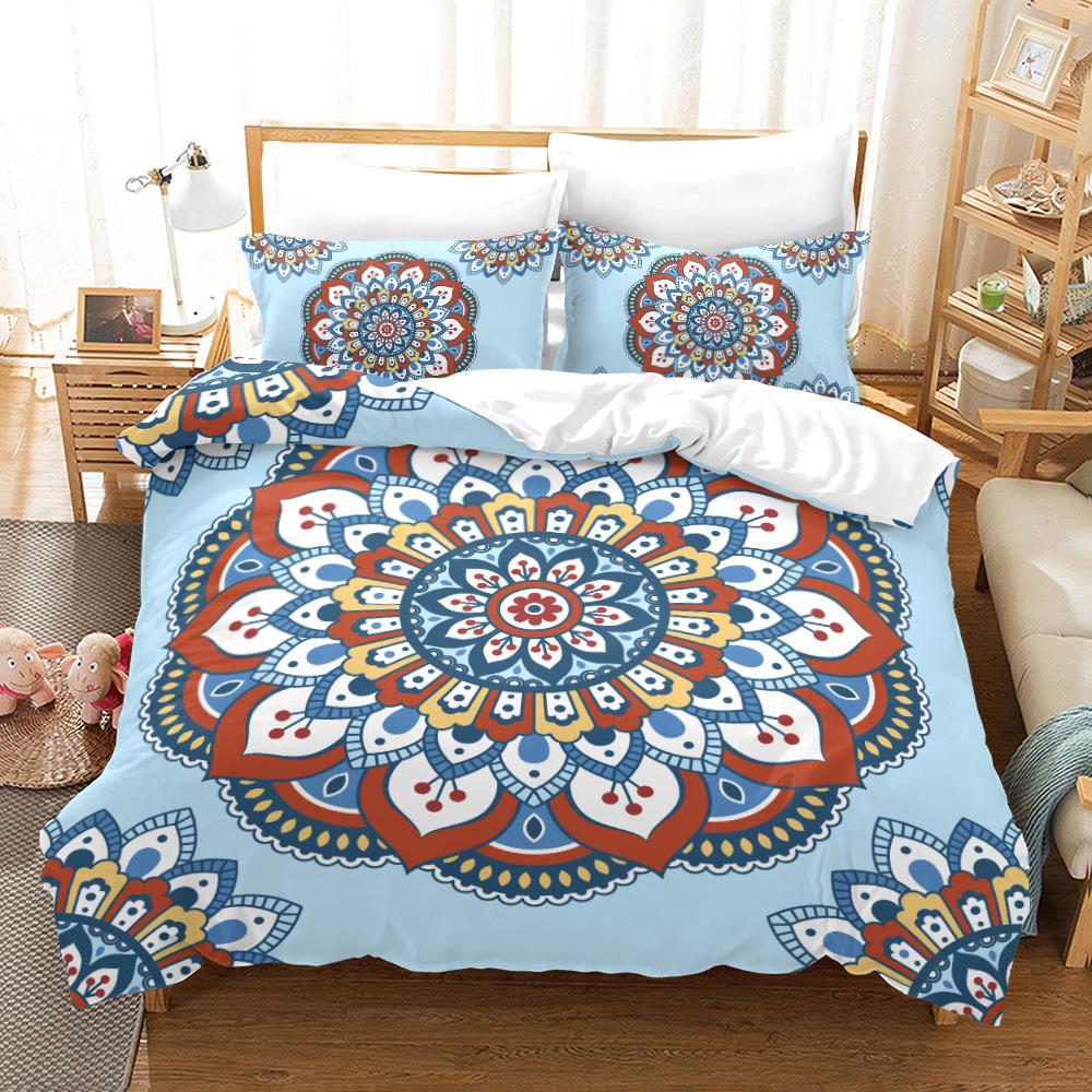 Mandala Abstract Flower Digital Printing Three-Piece Home Textile European Pattern Quilt Set Two-Piece Set