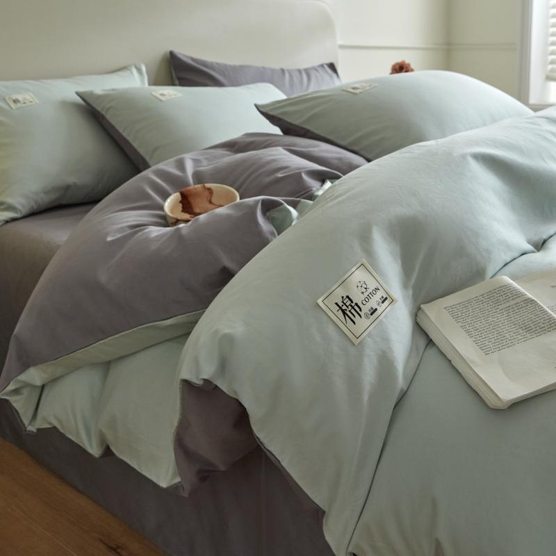 3 Pieces Solid Color Duvet Cover Set Super Soft Comfortable Chic Lightweight Comforter Cover Cotton Bedding Set with Pillowcases