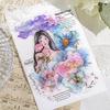 20 Sheets Holographic Waterproof Silver Floral Stickers For Scrapbooking Journal DIY Decoration Collage Diary Supplies