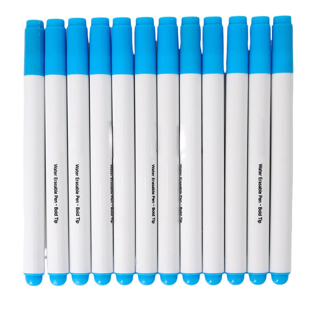 12 Pcs Washable Fabric Markers Erasable Sewing Markers Water Soluble Pen Fabric Marking Pen Sewing Supplies for Quilting