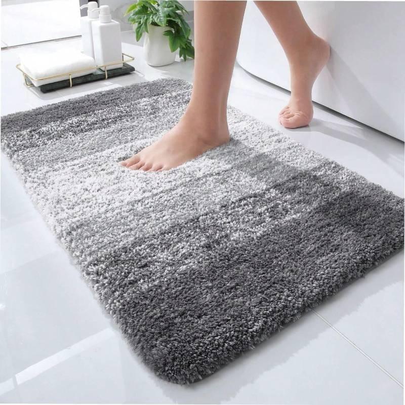 Gradient Plush Simple Floor Mat Bathroom Use To Water Absorption And Slip Anti
