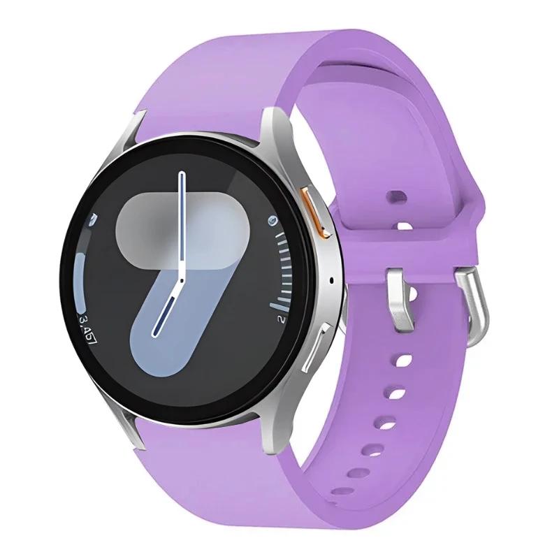 Oryginalny Silikonowy Pasek Do Samsung Galaxy Watch 7/6/5/4 44mm 40mm 5 Pro Sportowa Bransoleta Galaxy Watch 6 4 Classic 47mm 43mm Pasek