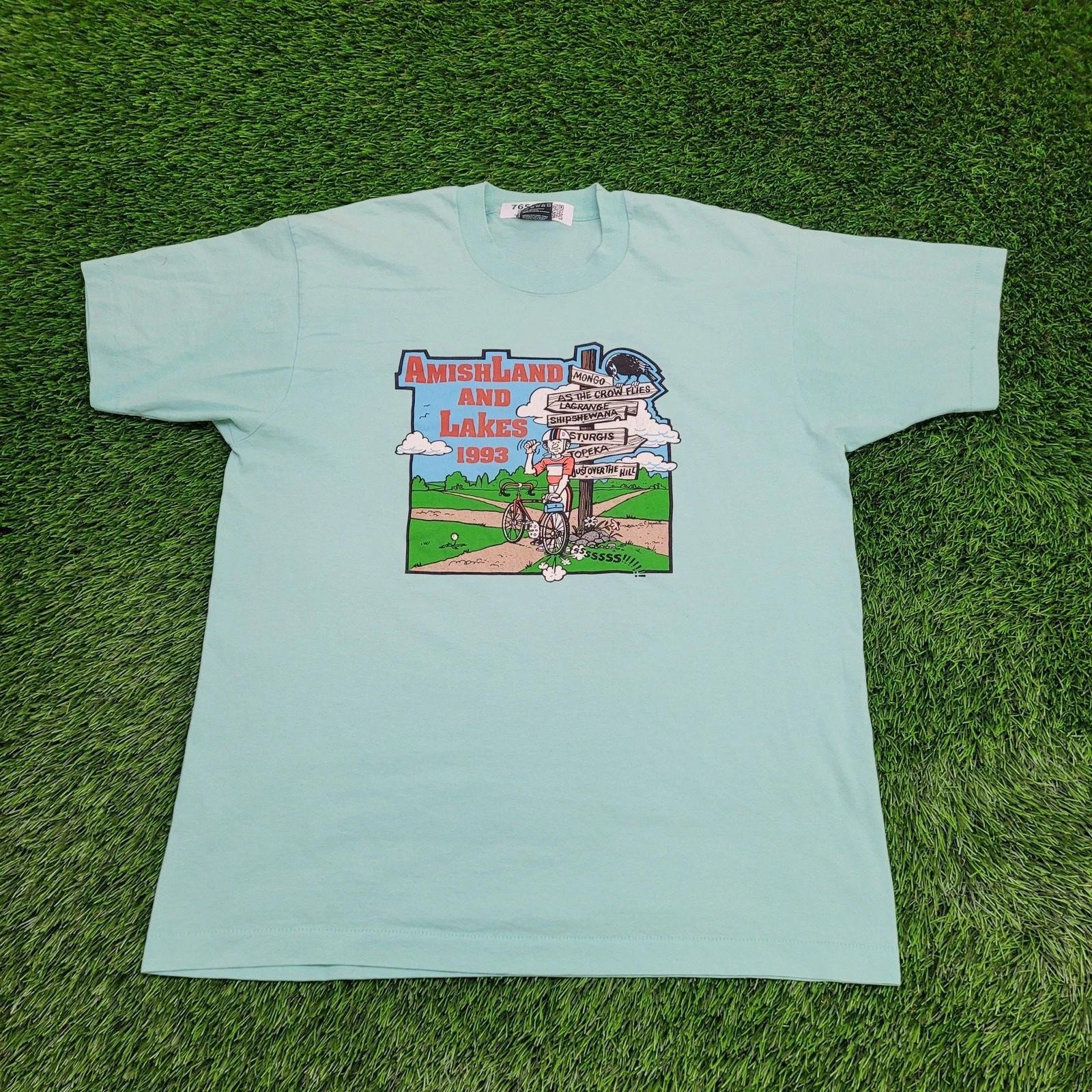 

Vintage 1993 Amish Shirt XL 23x29 Amishland and Lakes USA XL