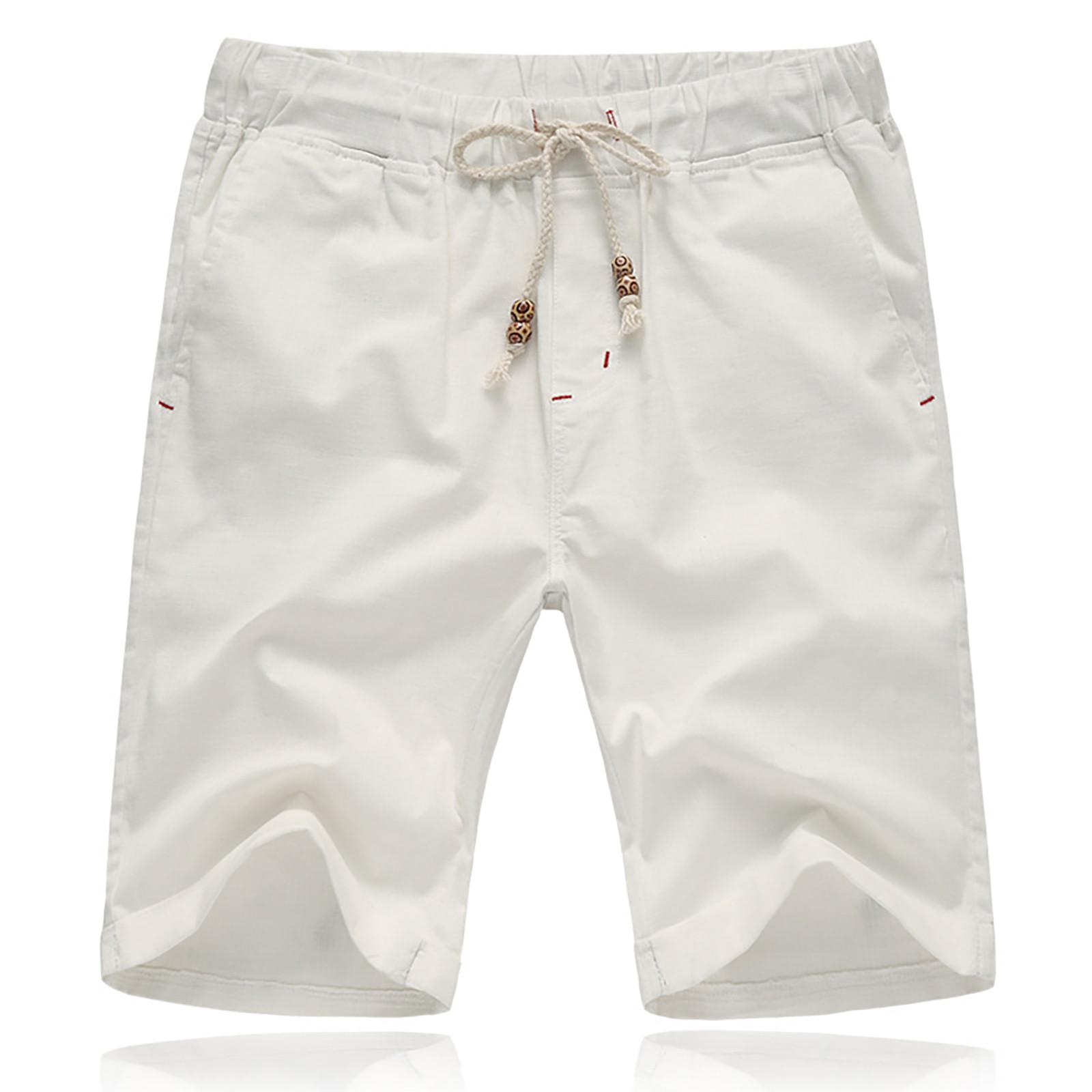 

Men Summer Outdoor Fashion Basic Loose Breathable Quick-drying Casual Shorts XXXXXL білий