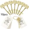 10Pcs/Set Key Shaped Bottle Opener Keychain Zinc Alloy Copper Silver Keyring Beer Can Unique Creative Gift Home Kitchen