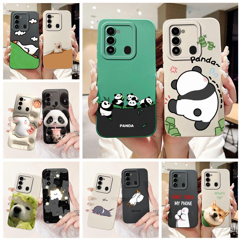 For Tecno Spark Go 2022 Case KG5 KG5h Cute Panda Cartoon Cover For Tecno Spark 8C Spark8C KG5k KG5j Phone Case Soft Fundas Coque
