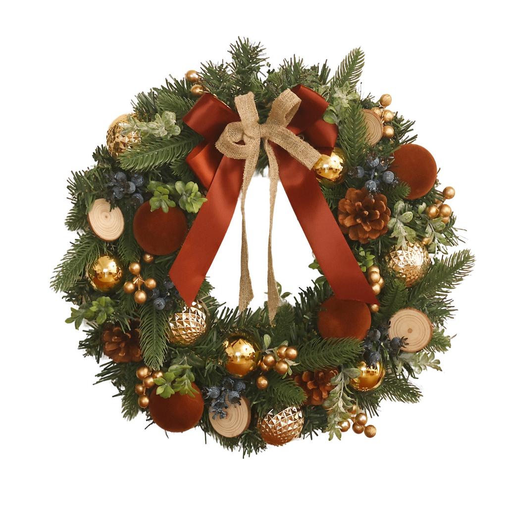 Christmas Decoration Wreath Pendant Photo Decoration Scene Arrangement Rattan Christmas Tree Pendant Peripheral Wall Hanging Door Hanging