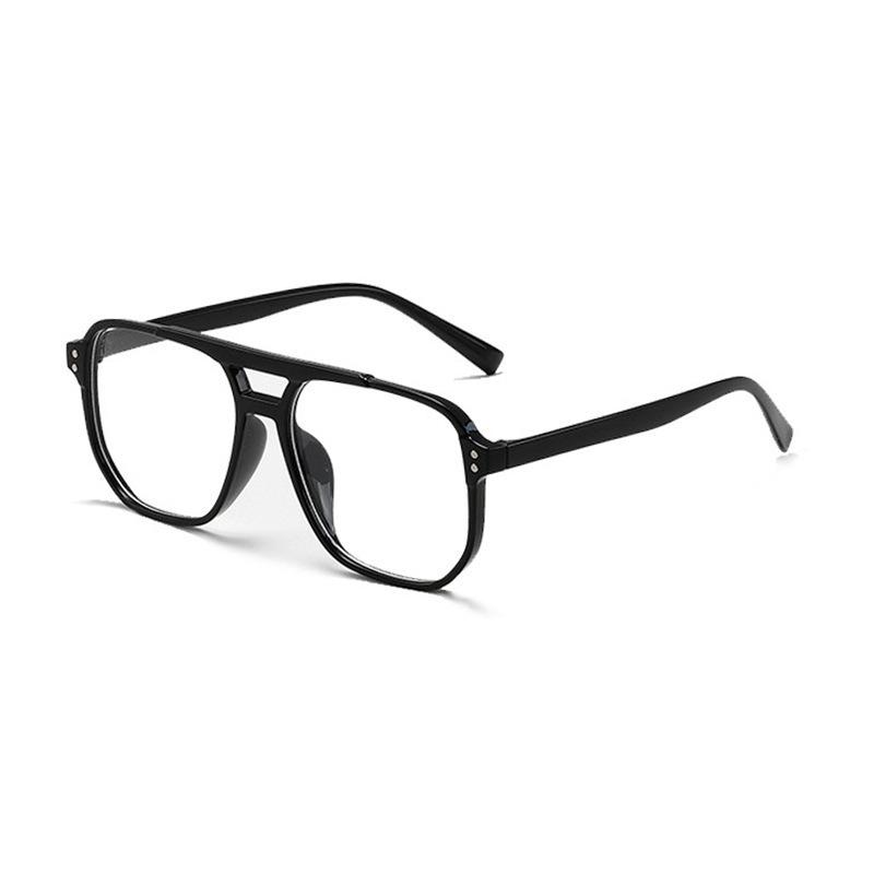Punk Square Frame Sunglasses Anti-UV Beach Eye Protection Black Shades Glasses Travel Accessories Retro Sunglasses For Women Men