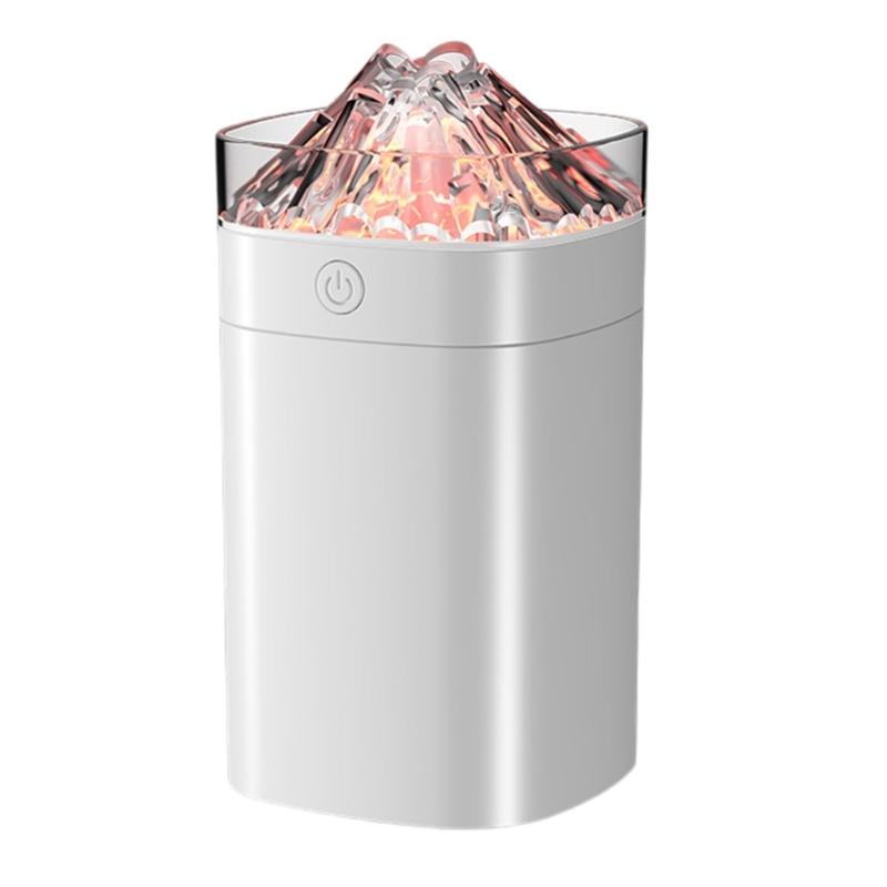 Portable Air Purifiers 400ml Small Cool Mist Volcano Shape Humidifier LED Night Light USB Desktop Humidifier 2 Mist Modes