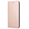 Für iPhone 15 Pro Carbonfaser-Textur PU-Leder+TPU Brieftaschen-Etui Ständer Handyhülle