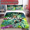 3pcs Duvet Cover Set (1*Duvet Cover + 2*Pillowcase, Without Core), Custom Name Saint Seiya Pattern Bedding Set, Home Bedroom Decor Gift