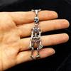 Men's Trendy Stainless Steel Dark Skeleton Pendant Necklace for Halloween
