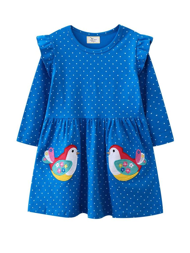 Girls' Long-Sleeved Embroidered Princess Dress - New Spring & Autumn Style