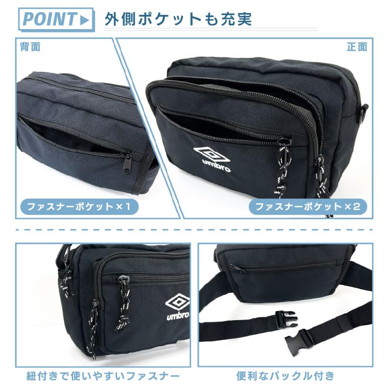 Umbro Embroidered Logo Shoulder Bag for and Perfect for or Also available as a crossbody waist or crossbody A great gift for men and 2-Way Boys,
