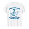 Funny Raccoon Goose T-Shirt Suitable for - Undiagnosed But Something Ain't Right Retro Novelty Tee with Raccoon & Goose Print, Round Neck Casual