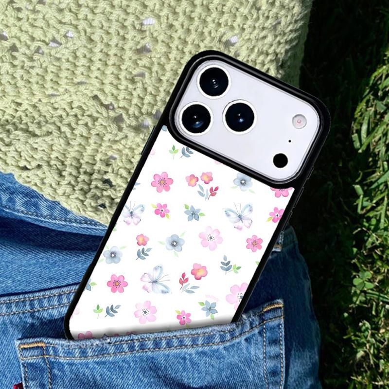 BUTTERFLY FLORAL PATTERN COLLECTION Phone Case Cover for IPhone 11 12 13 14 15 16e 17 Pro Max Coque for IPhone 17 Air