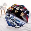 Power Rangers Poster Automatic Opening and Closing Umbrella, Lightweight 3-Fold, With Cute Cartoon Characters, Suitable for Home, Outdoor and Daily Us