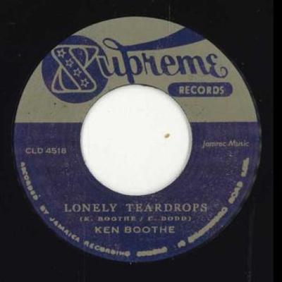 7inch Record KEN BOOTHE - Lonely Teardrops / Oo Wee Baby CLD4518 Supreme/Studio 1967 US Reggae, Ska & Dub