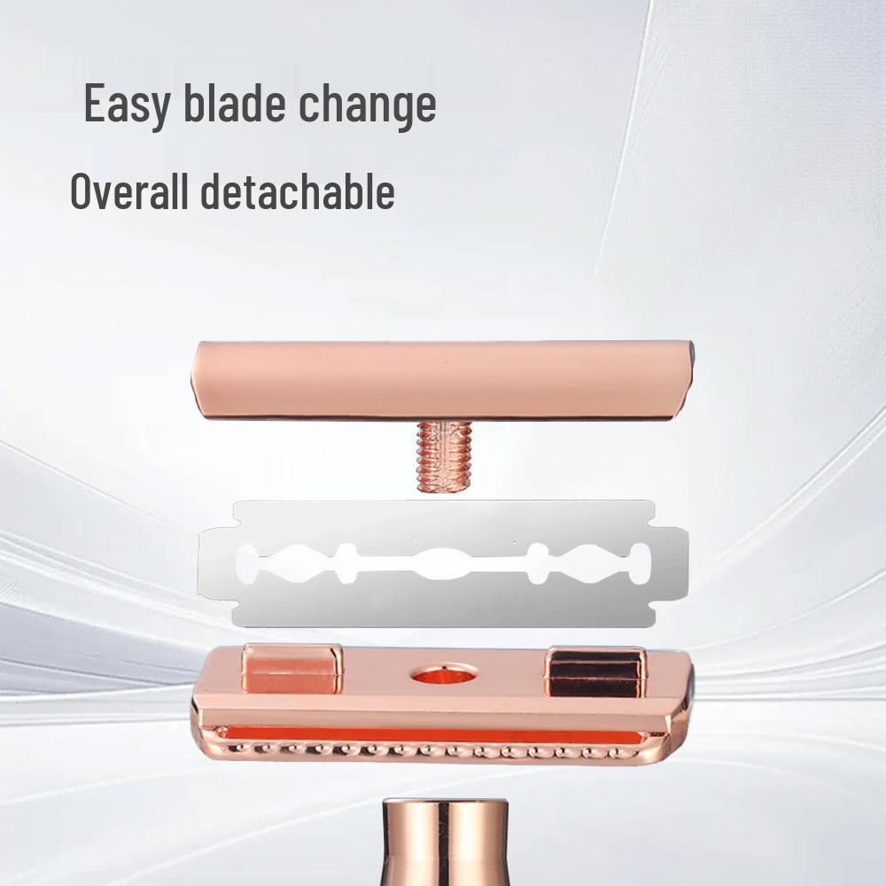 Platinum Double-Sided Safety Razor for Home Shaving
