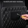 Universal PU Leather Car Anti-Kick Mats Auto Seat Back Protector Cover For Seat Back Organizer Anti-Dirty Pad Car Accessories
