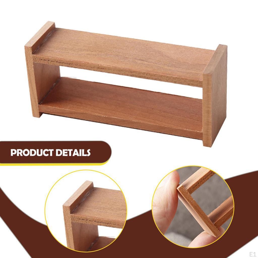 Dollhouse Storage Shelf Rack 1:12 Scale for Displaying Accessories Desktop Organizer DIY